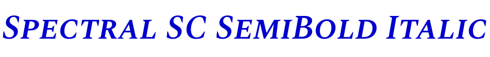 Spectral SC SemiBold Italic 字体